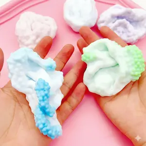 A pastel gradient cloud-shaped stress-relieving squeeze toy with a slow rebound and fluffy, three-dimensional design. It doubles as a desktop ornament and toy, soothing emotions with repeated squeezing. Suitable for office, home, and travel.