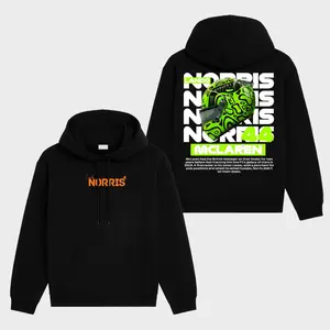 Retro Lando Norris Racing Premium Cotton Unisex Hoodie T-Shirt, The Motorsports Graphic Hoodie T-Shirt, Sunday Racing Hoodie T-Shirt, Biker Outfit, Gift For Men, Fan Gear Cotton For Moto Fan, Motorsports Clothing Riders Motocross