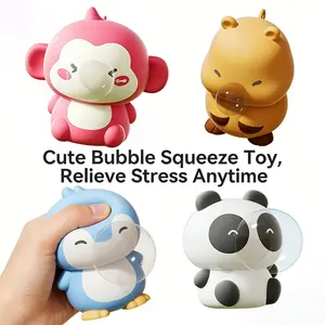 blue penguin slow-rebound squeeze toy, Decompression squeeze, animal bubble squeeze toy, soft silicone stress-relieving toy, desktop decoration, gift to relieve anxiety, safe and non-toxic, suitable for children, teenagers and adults, #GlobalSelection