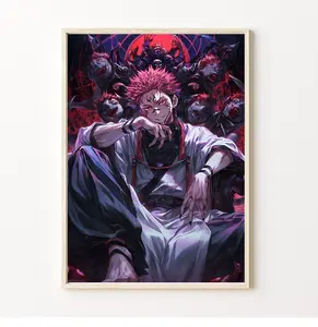 Jujutsu Kaisen Anime Poster - Sukuna King of Curses Throne Wall Art