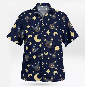 2026 Hawaiian Sets PKM [FREESHIP] Plot Twist I Dress Like This – Umbreon Hawaiian Shirt – Black Aloha Vibes Button-Up Anime PKM Aloha Latias Latios Hawaiian Shirt