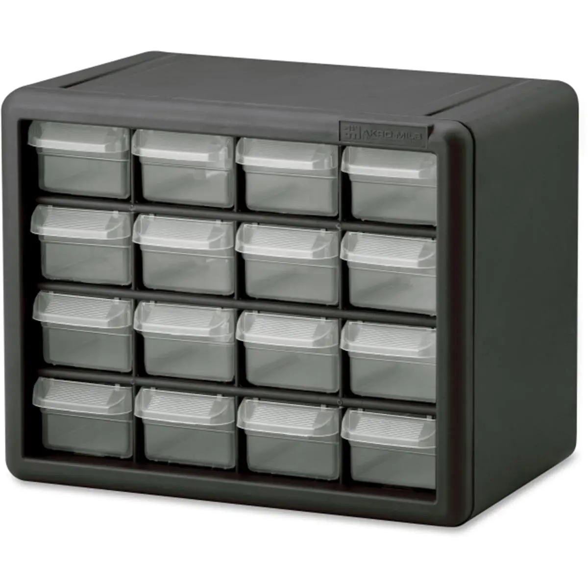 Akro-Mils 16-Drawer Sturdy Plastic Filing Cabinet - Plastic Frame, Stackable Unit, Wall-Mountable Organizer for Organizing Tools, Hardware & Small Parts with Finger Grip, File Drawers Cabinet