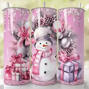Snowman | 20oz Skinny sublimation tumbler transfer print out (TRANSFER ONLY, NOT A FINISHED TUMBLER)