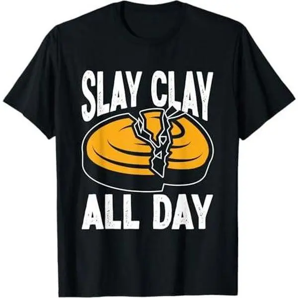 Slay Clay All Day Skeet Shooter Funny Skeet Shooting T-Shirt