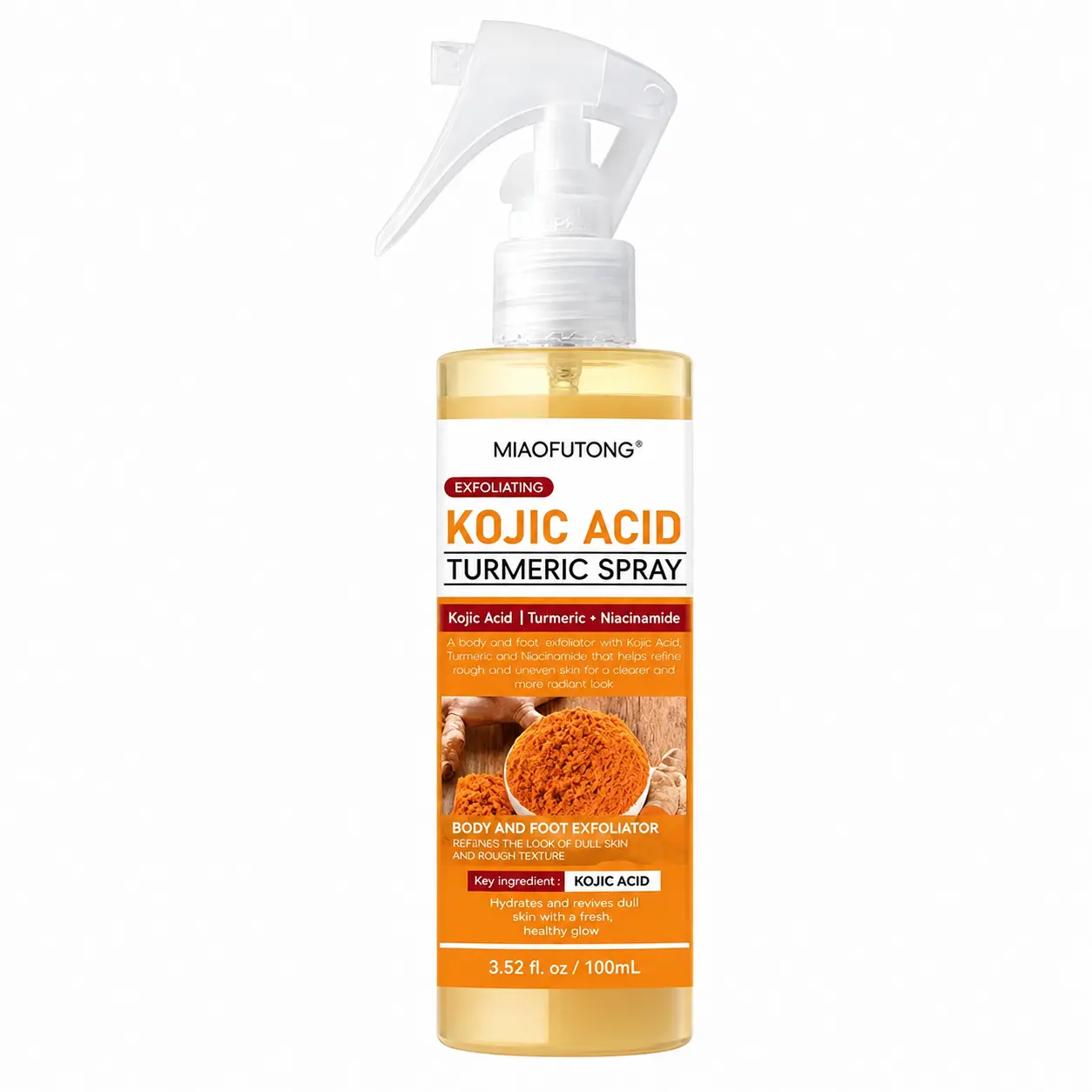 Turmeric Body Exfoliating Spray, Gentle Body Peel Mist, Remove Dead Skin Cells, Improve Rough Skin Texture, Summer Body Care Essential, Ideal For Graduation And Mother's Day Gift
