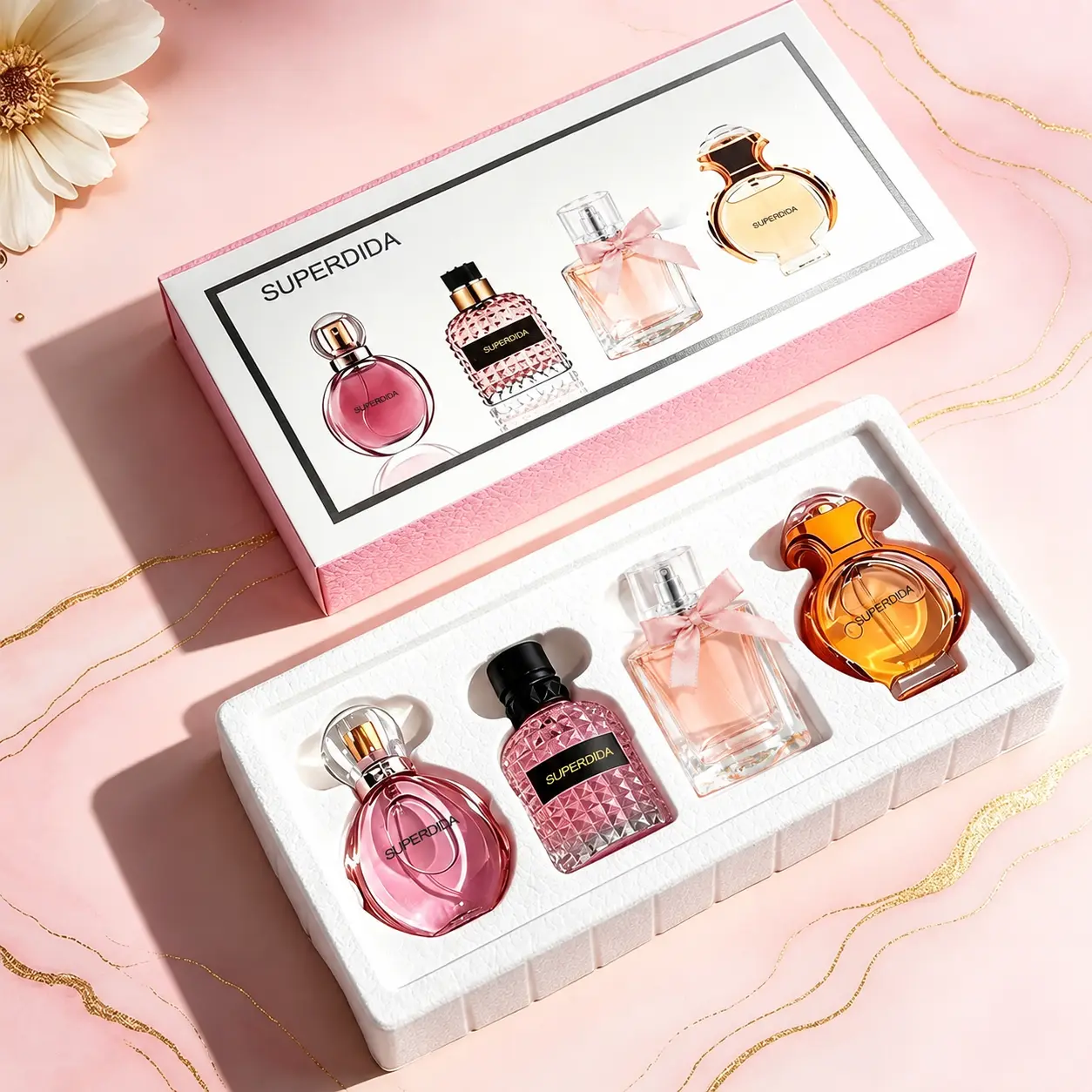 Women's Perfume Gift Set: Long-Lasting Classic Musk & Rose Fragrance, Portable Travel Size Box – Great Gift for Wife or Girlfriend