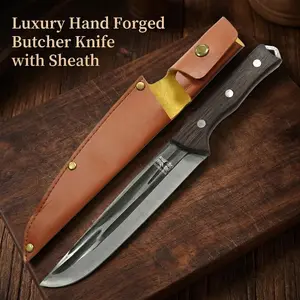Professional Meat Boning Knife,Butcher's Knife,Ultra-Sharp–Hand-Forged High-Carbon Steel And Stainless Steel Blade,Suitable For Deboning,Trimming And Slicing Meat–Ergonomic Non-Slip Wooden Handle, Rust-Resistant–Suitable For Home Cooking And Grilling