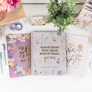 2026-27 Teacher Planner | Cool Tones | Interchangeable Cover