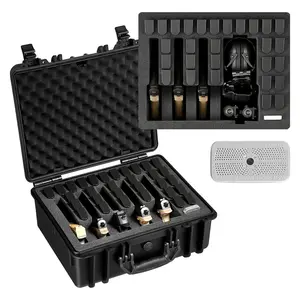 VEVOR Hard Pistol Case, Heavy Duty Hard Gun Case with XPE Foam Lining, Waterproof Pistol Storage Box with Customizable Interior & Handle for Gun, Lenses, Camera, Gear, TSA Compliant, 18.7x12.5x7.5 in