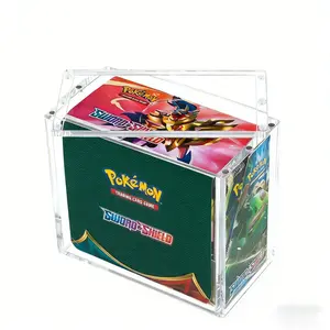 Booster Box Protective Case, 5mm Acrylic Material for Display, Transparent Magnetic Design with Top Opening for Easy Storage
