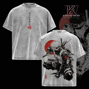 Kakashi Hatake Vintage Washed Graphic Tee Naruto Anime Oversized Streetwear Sharingan Ninja Unisex Heavyweight Cotton Top Gift For Anime Fans Retro Harajuku Distressed Clothes Heavy Grade Menswear Outfits Grunge Y2K Aesthetics Apparel Crewneck Tops