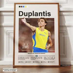 Armand Mondo Duplantis Poster, Duplantis Print, Wall Art, Armand Duplantis Poster, Olympic Champion Print, Athlete Gift, Sports Room Poster
