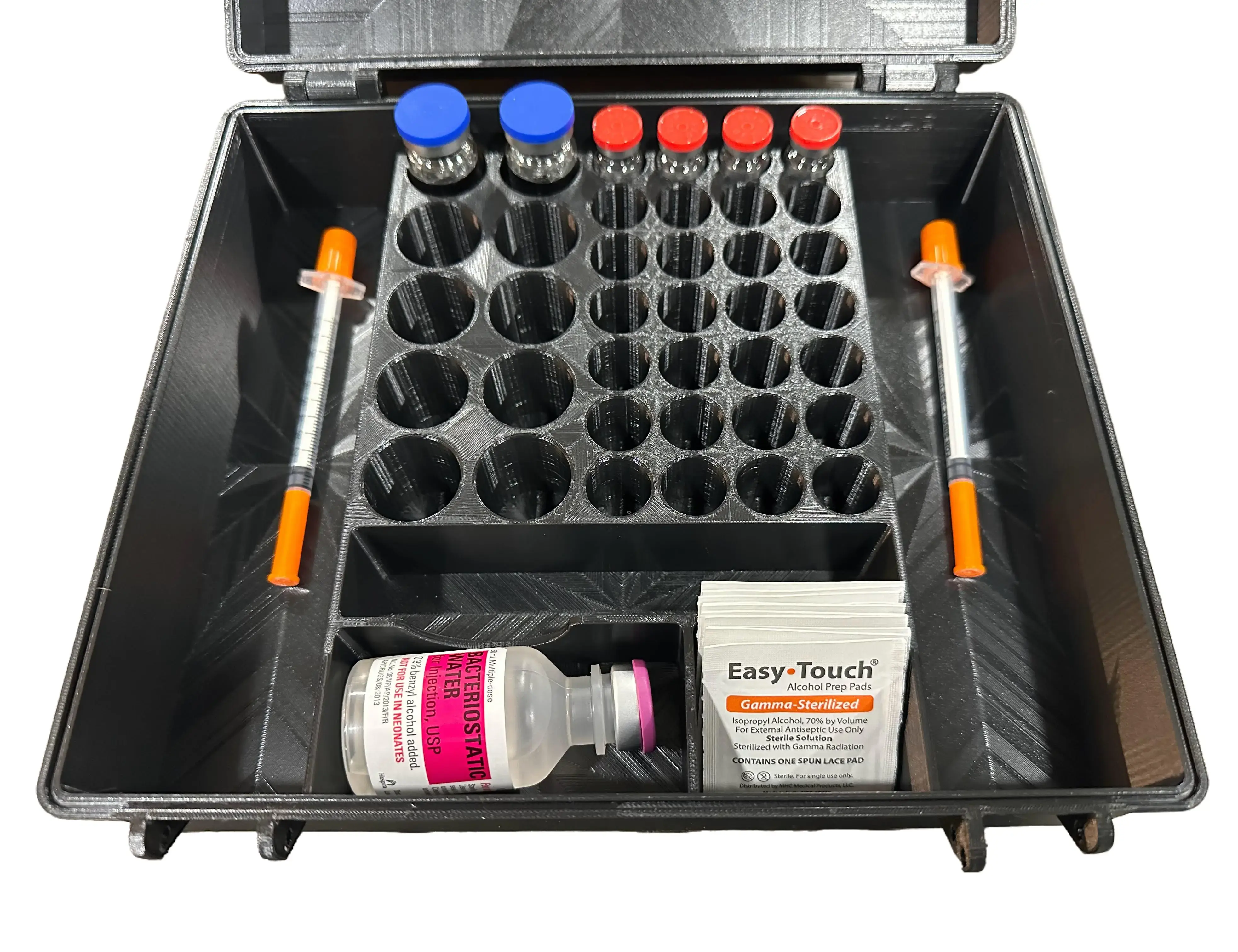 XXL Full Size Peptide Storage Case - Fits Filled syringes