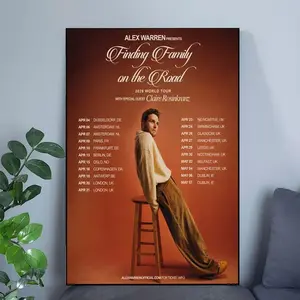 [Unframed Poster] Alex Warren Finding Family on the Road Poster Verson 2, Alex Warren Tour 2026 Poster, Concert Wall Art, Music Fan Gift, Indie Pop Room Decor