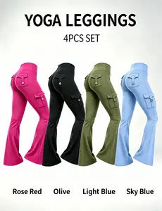 Fitness Leggings with Pockets, Casual Comfy Breathable Skinny Pants for Yoga Gym Workout – Ladies Stretchy Bottoms for All Seasons, Activewear Basic Basic
