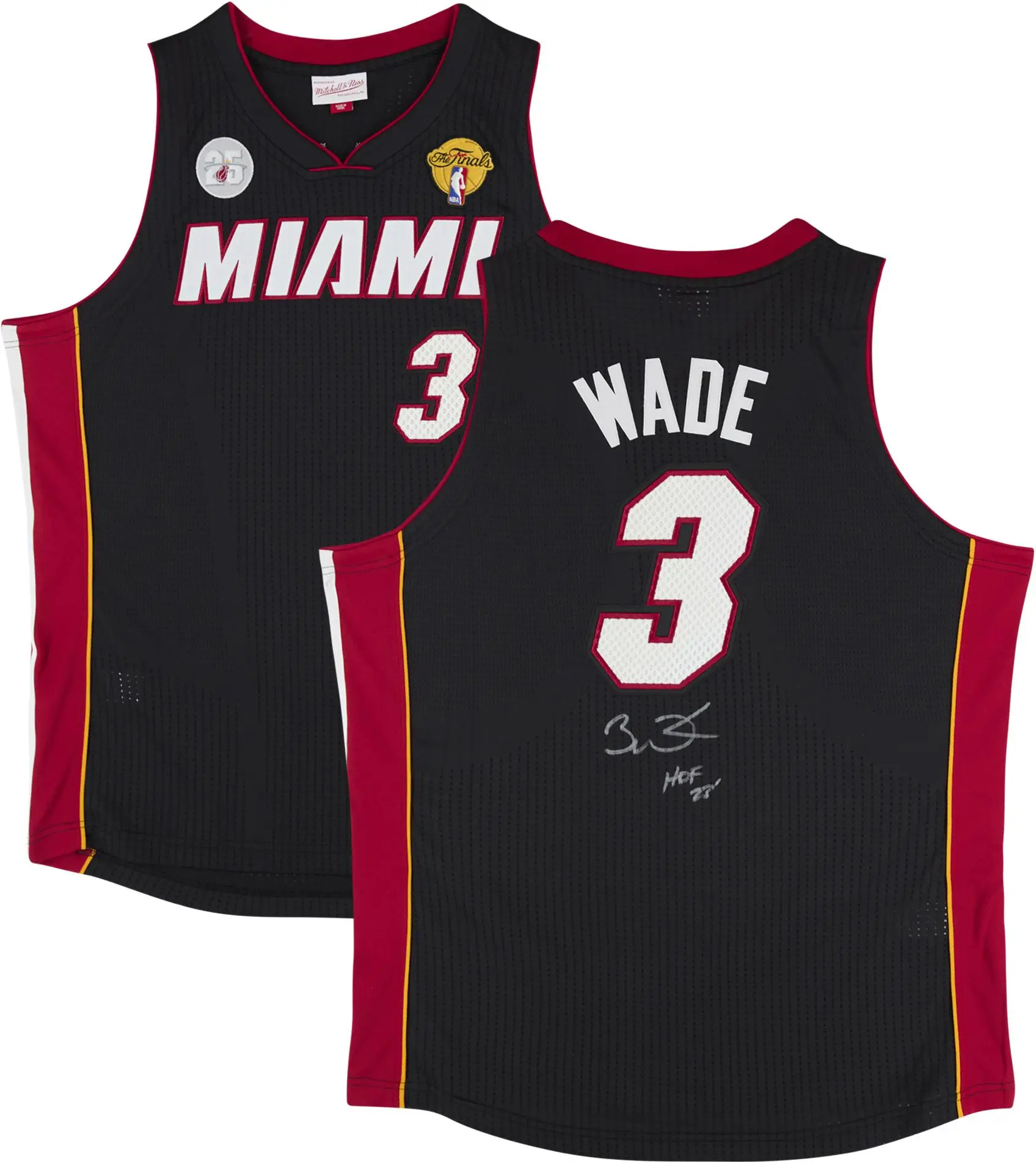 Dwyane Wade Miami Heat Autographed Mitchell & Ness Black 2012-13 Authentic Jersey with "HOF 23" Inscription - Fanatics Authentic Certified