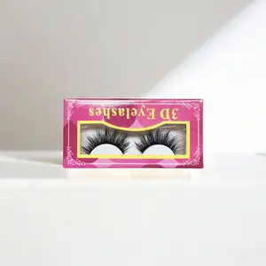 SDDRSRA Mink Lashes Fluffy Wispy Lashes Natural Look 3D False Eyelashes D Curl Lashes 1 Pairs-KY3