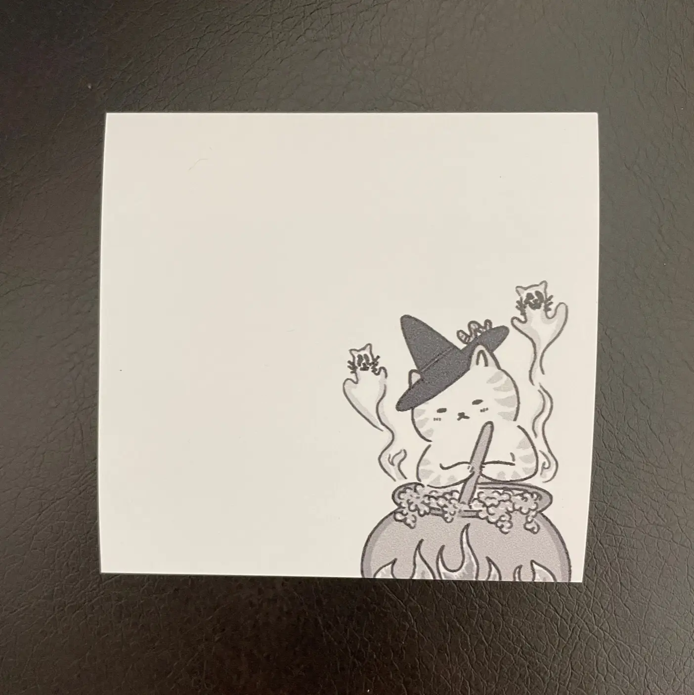 Cauldron Cat Sticky Note Pad