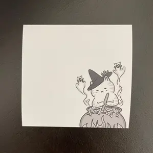 Cauldron Cat Sticky Note Pad