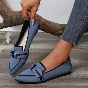 Women's Elegant Stylish Breathable Printed Flats Comfortable Pointed Toe Ballet Shoes