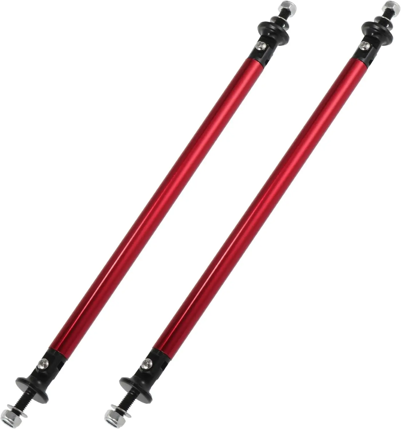 2 count 200mm 7.87" Splitter Support Rods Adjustable Front Rear Bumper Lip Splitter Strut Rod Tie Support Bars Fit   Red