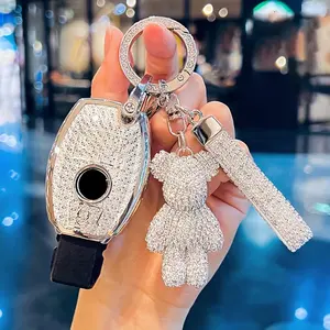 for Mercedes Benz Key Fob Cover with Lanyard, Soft TPU Key Case Shell Compatible with Mercedes Benz C E S M CLS CLK G Class Smart Key Holder