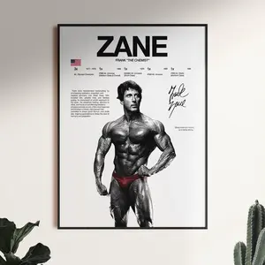 (No Frame) Frank Zane Poster, Bodybuilding Wall Print, Mr Olympia Poster, Bodybuilder Digital Print, Gym Fitness Motivation Decor Gift, Home Gym Art