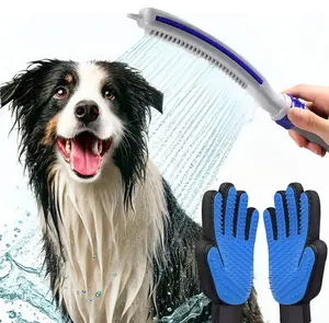 Stress-Free Dog Shower + Deshedding Gloves + Universal Adapter