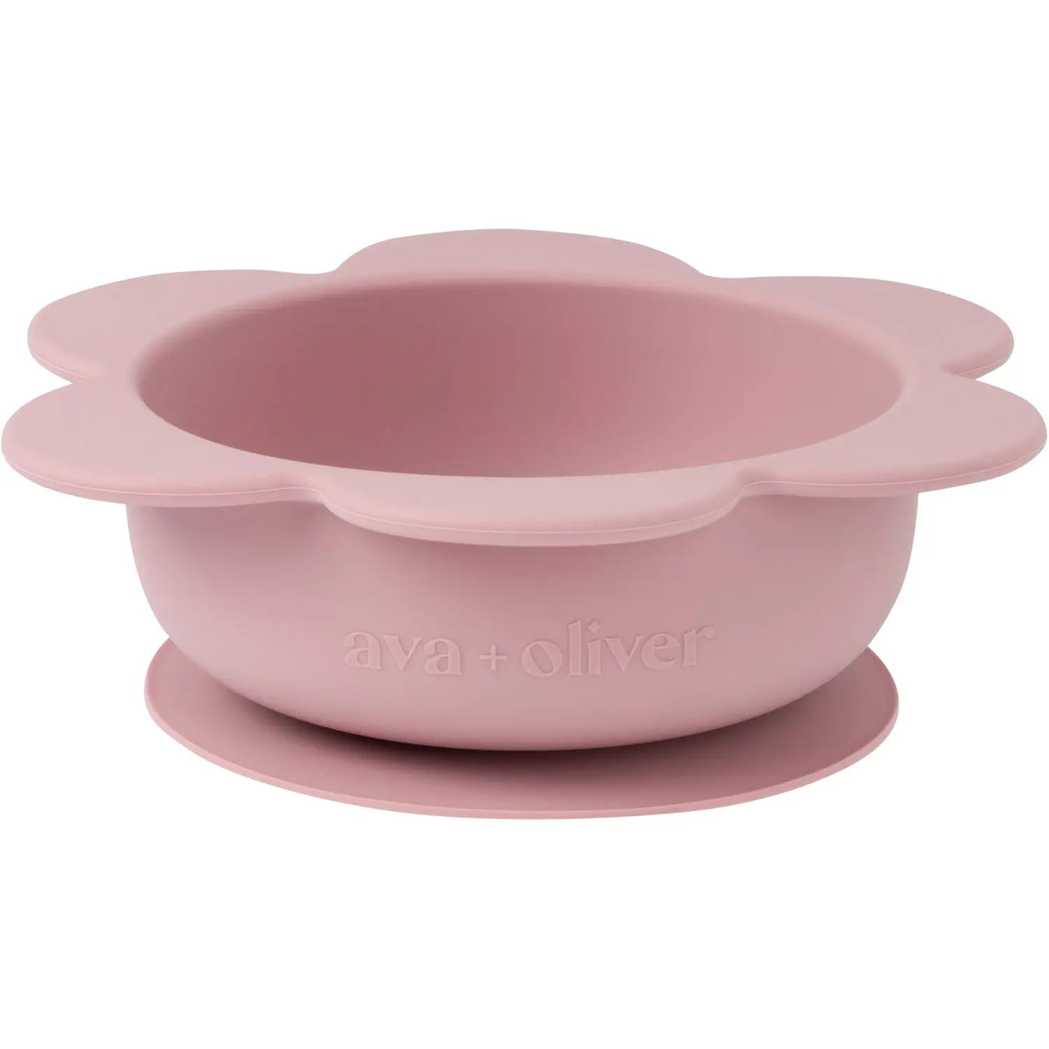 Silicone Suction Bowl for Babies & Toddlers, Flower-Shaped Kids Bowl, Microwave & Dishwasher Safe by Ava & Oliver