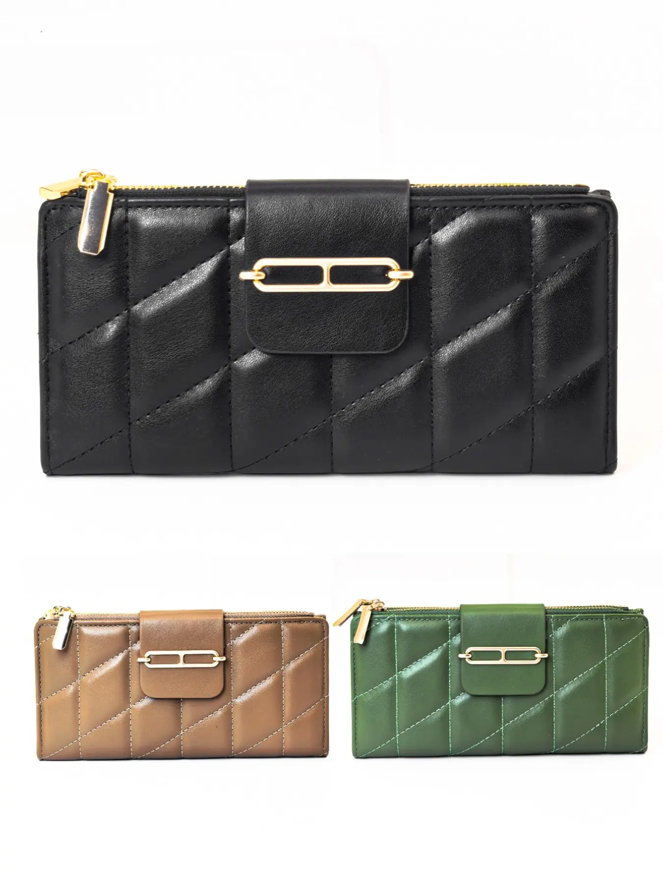 Women's Long Wallet, Fashion Embroidery Clutch, Multi-Functional Large Capacity Card Holder, Two Zippered Compartments, Elegant and Luxurious, Exquisite Fashionable Wallet