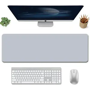 Large Gaming  Pad 31.5 x 11.8 in, Extended Desk Mat for Keyboard and , Non-Slip Rubber Base, Smooth  Surface, Stitched Edges, Black Mousepad for Office & ,Gray