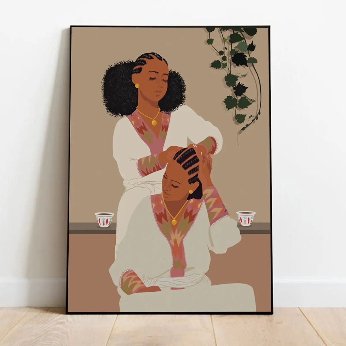 Eritrean Woman Art, African Art, Black Wall Art, African Women Poster, Cultural Wall Art Print, 5 Size, 8x12 to 27x40 inch, Room Decor, Unframed