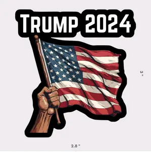 Trump 2024 Flag in Hand! Decorative Stickers