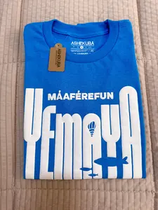 ASHEKUBA Spiritual T-Shirt Yemayá MÁÁFÉRÉFUN YEMAYA Blue Print Unisex Tee 100% Cotton Sublimation USA Made Urban AfroCuban Style