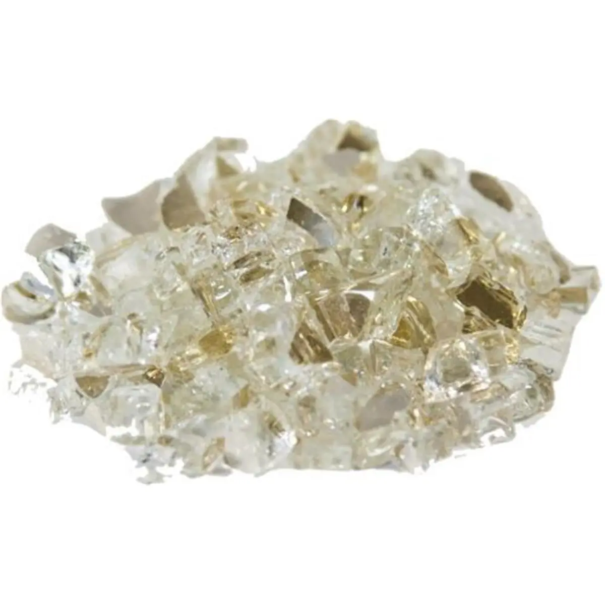 212 MAIN 0.25 in. Gold Reflective Fire Glass, Tempered Glass Home Decor for Festive Decorations & Home Supplies