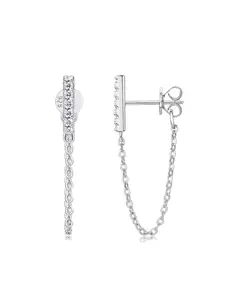 S925 Silver Zircon Earrings, Elegant French Studs, Romantic Valentine Gift, Unique Party Jewelry, Hypoallergenic, Perfect for Women and Girls