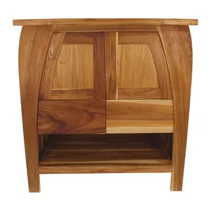 EcoDecors® Tranquility® 30" Teak Wood Free Standing Bathroom Vanity in EarthyTeak Finish