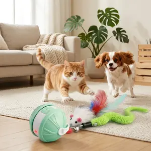 Interactive Pet Ball for Cats & Dogs, Buy 1 Get 2 Tails, Built-in Laser, Endless Chasing Fun, Burn Energy