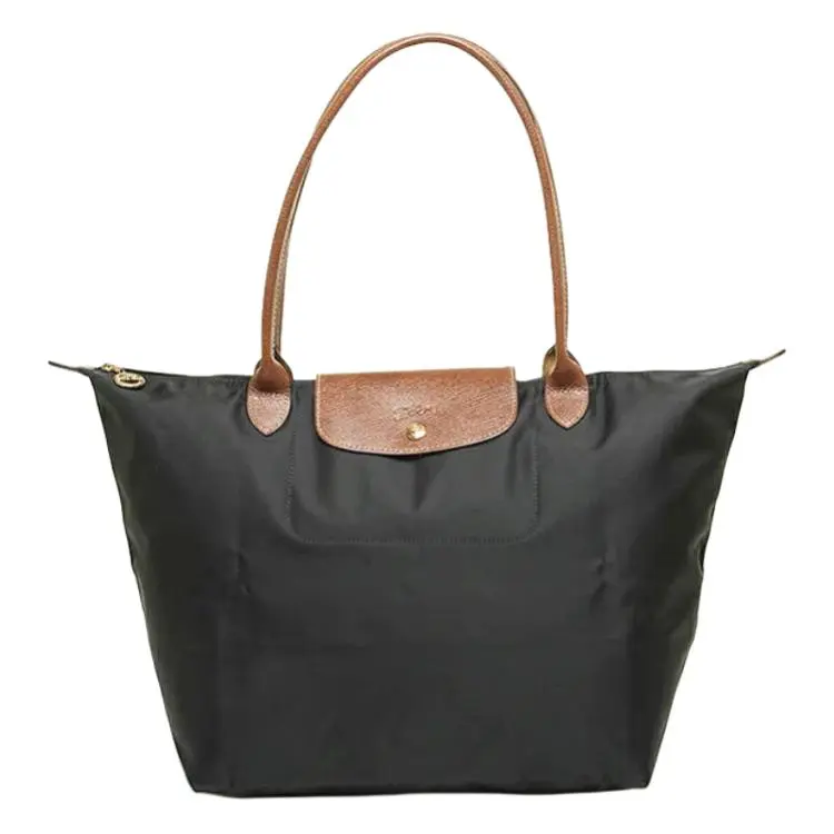 Longchamp Le Pliage 31 Large Tote Bag with Canvas and Leather Trim, Gold Hardware, for Women