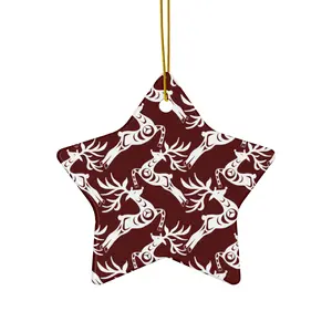 Coast Salish Reindeer Ceramic Ornament