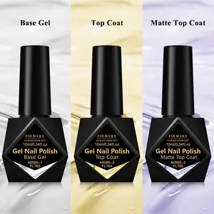 FOURLILY 10ML Liquid Polish Function Gel Nail Polish, Base Gel, Top Coat, Matte Top Coat, Easy To Shape Long Lasting Soak Off UV/LED Gel Nail Art Gift, Nail Art & Nail Polish for Women & Girls, Gel Topcoat, Nail Tech Supplies