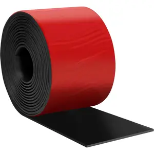 Self Adhesive Rubber Strips, Solid Neoprene Rubber Sheets Rolls Strips with Adhesive Backing, Self Stick Rubber Gasket Pads for DIY, Seals, 4" Wide x 1/16" Thic x 120" Long