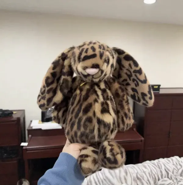 Jellycat Cobblehop Ruby Leopard Plush Bunny with Dust Bag, Rare Spotted Stuffed Animal, Collector Gift, NWT US Stock, Unique Gifts for Girlfriend, Hard to Find Jellycat Leopard Bunny | Luxury Plush Gift | Limited