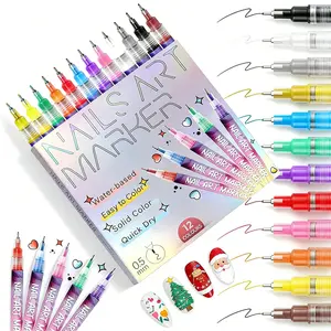 Holiday haul-Christmas gift Cutics Doodle Pen for DIY Nail Art Quick Drying Acrylic Painting and 3D Dot Embroidery mma acrylic nail - On Nails Quick Drying Dot Stitching Nails Art Pen for Home and Salon DIY, Nails Care Cutics Manicure Polish Cosmetic