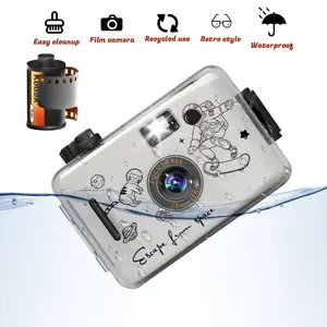 Retro Camera Package, Contains 35mm Film Camera and 36 Kodak Films, F/8 28mm Lens, Waterproof Camera, Reusable, Gift for Boys and Girls, Beginners
