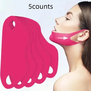 V-shaped Face Lifting Mask, 5 Counts/set Portable Face Lifting Tool, Easy To Use Facial Skin Care Tool, Face Jawline Shaper for Men & Women