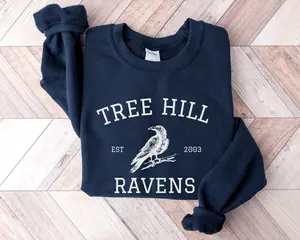 Tree Hill Ravens Sweatshirt, OTH Fan Gift, Tree Hill North Carolina Sweater, Tree Hill High Sweater, College Sweatshirt, Drama TV Shirt Crewneck Tops Underwear Women Lady Cotton Womenswear Clothing