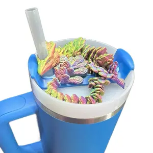 Peacock Dragon Straw Buddy Perfect for Tumblers Easter Basket