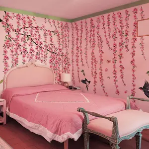 Flower & Bird Pattern Wall Sticker, 4 Counts/set Self Adhesive Wall Decal, Decorative Sticker for Home Living Room Bedroom, Ornaments, Wall Art Stickers