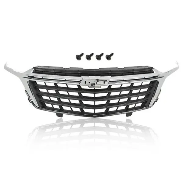 Front Bumper Upper Grille Grill Black Chrome Fit For 2022-2023 Chevrolet Equinox